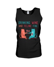 DRINK WINE FELINE FINE Unisex Tank thumbnail