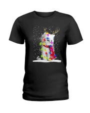 CAT CHRISTMAS LIGHT Ladies T-Shirt thumbnail