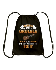 WARNING I HAVE A UKULELE Drawstring Bag thumbnail