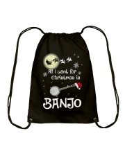 AII I WANT CHRISTMAS IS BANJO Drawstring Bag thumbnail