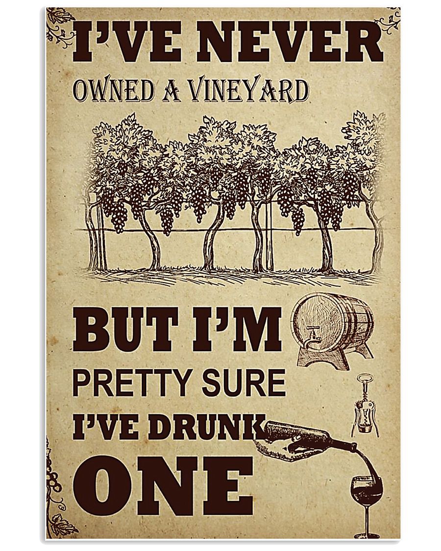 WINE I DRUNK ONE 11x17 Poster
