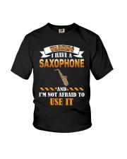 WARNING I HAVE A SAXOPHONE Youth T-Shirt thumbnail