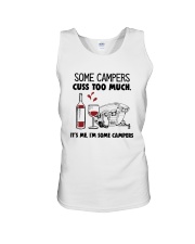 SOME CAMPERS CUSS TOO MUCH WHITE Unisex Tank thumbnail