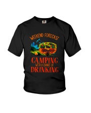 WEEKEND FORCAST CAMPING Youth T-Shirt thumbnail