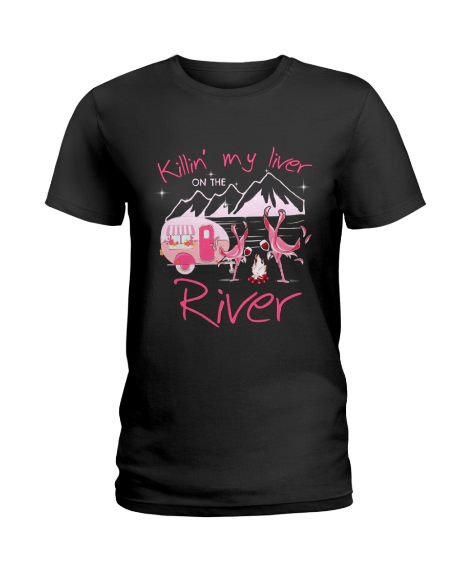 MY LIVER CAMPING Ladies T-Shirt