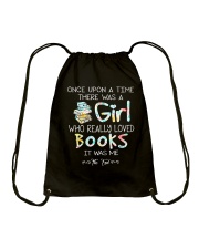 GIRL LOVE BOOKS Drawstring Bag thumbnail