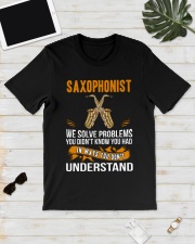 SAXOPHONIST SOLVE PROBLEMS Classic T-Shirt lifestyle-mens-crewneck-front-17