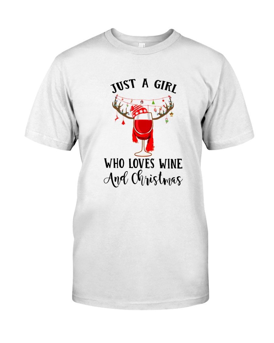 GIRL WINE CHRISTMAS Classic T-Shirt