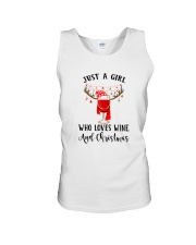 GIRL WINE CHRISTMAS Unisex Tank thumbnail