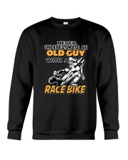 OLD GUYS WITH RACE BIKES-REVISED Crewneck Sweatshirt thumbnail