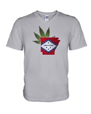 Arkansas - Marijuana Freedom V-Neck T-Shirt thumbnail