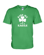 Kiss Me I'm a Eagle V-Neck T-Shirt thumbnail