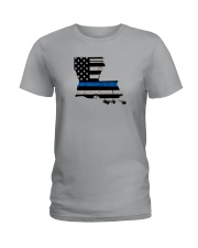 Louisiana - Thin Blue Line Ladies T-Shirt thumbnail