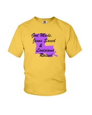 God Made - Jesus Saved - Louisiana Raised Youth T-Shirt thumbnail