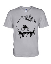 Black queen V-Neck T-Shirt tile