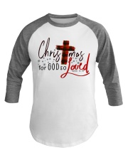 Christmas for god so loved Baseball Tee tile