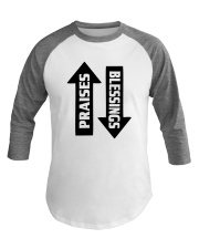 PRAISES BLESSINGS Baseball Tee tile