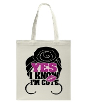 YES i'M CUTE Tote Bag tile