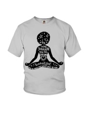 Black yoga Youth T-Shirt tile