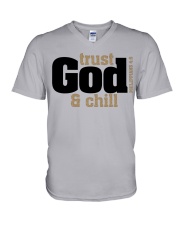 TRUST GOD AND CHILL V-Neck T-Shirt tile