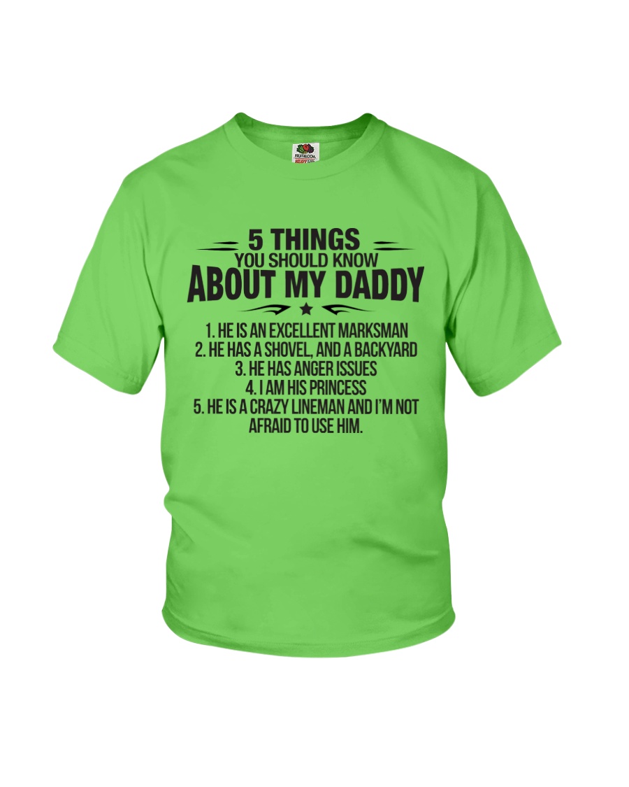 LINEMAN Daughter's Shirt 3 Youth T-Shirt