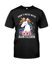 DON'T MESS WITH AUNTICORN YOU'LL GET SHANKED Classic T-Shirt thumbnail
