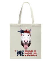 Bull-Terrier--With-Bandana-USA-FLAG Tote Bag thumbnail