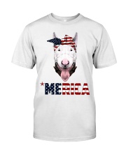 Bull-Terrier--With-Bandana-USA-FLAG Classic T-Shirt thumbnail