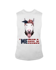 Bull-Terrier--With-Bandana-USA-FLAG Sleeveless Tee thumbnail