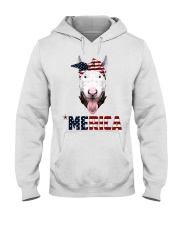 Bull-Terrier--With-Bandana-USA-FLAG Hooded Sweatshirt thumbnail
