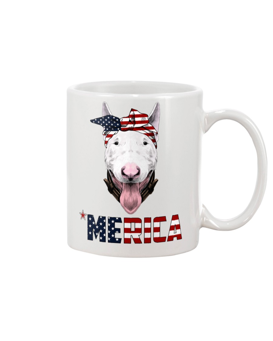 Bull-Terrier--With-Bandana-USA-FLAG Mug