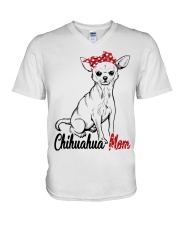 Chihuahua Mom With Red Bandana V-Neck T-Shirt thumbnail