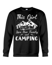 GIRL LOVE FAMILY AND CAMPING Crewneck Sweatshirt thumbnail