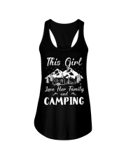 GIRL LOVE FAMILY AND CAMPING Ladies Flowy Tank thumbnail