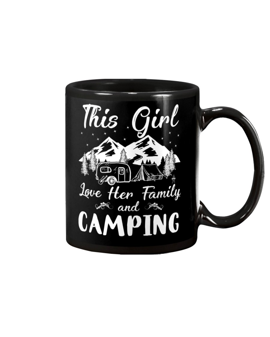 GIRL LOVE FAMILY AND CAMPING Mug