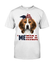 Beagle-With-Bandana-USA-FLAG Classic T-Shirt thumbnail