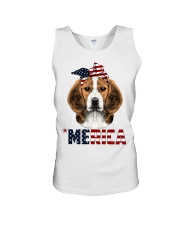 Beagle-With-Bandana-USA-FLAG Unisex Tank thumbnail