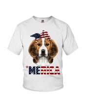 Beagle-With-Bandana-USA-FLAG Youth T-Shirt thumbnail