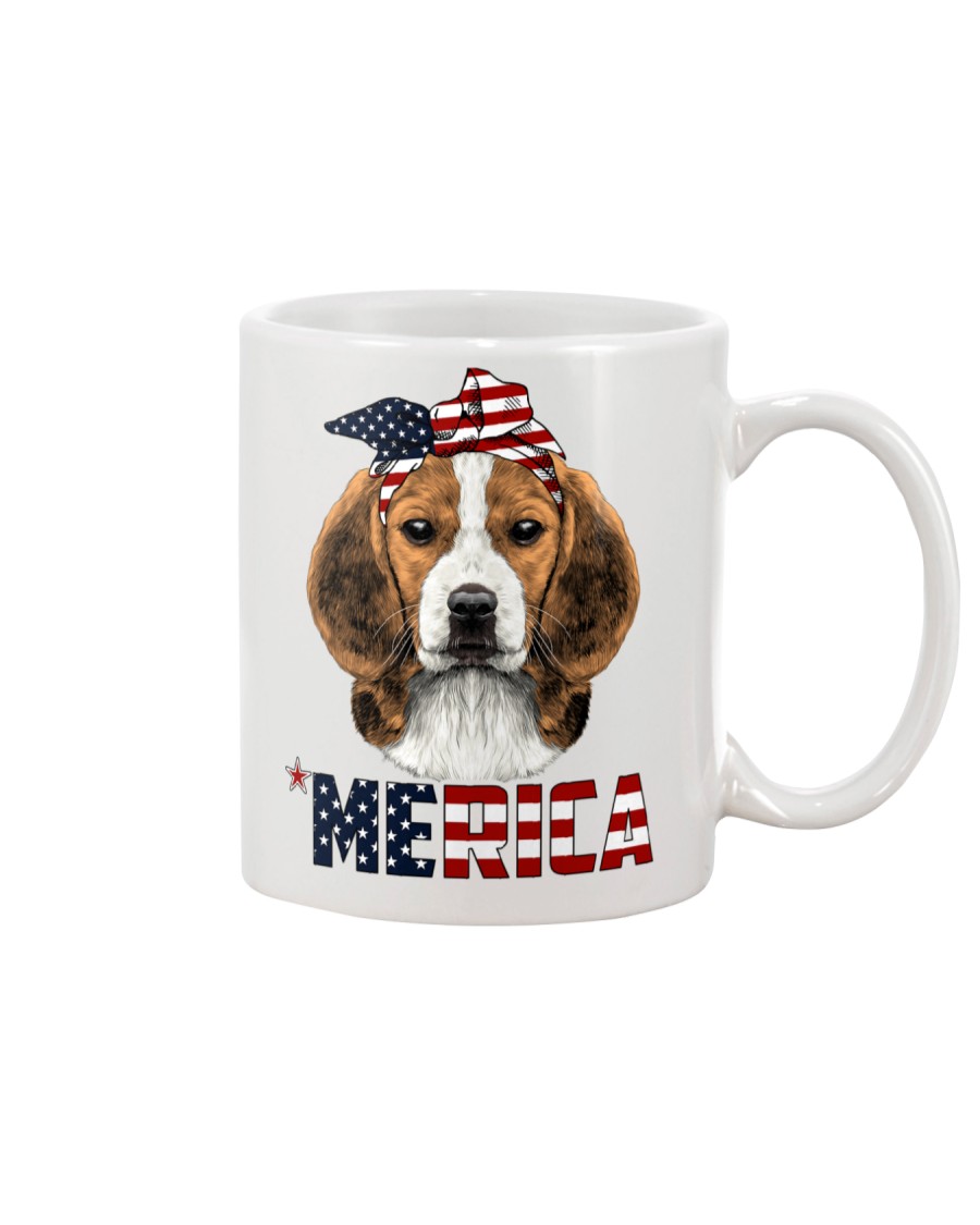 Beagle-With-Bandana-USA-FLAG Mug