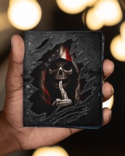 Skull Tattered Flag Men's Leather Wallet aos-men-leather-wallet-lifestyle-front-08