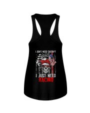 Skull Racing I Don't Need Therapy 2 Sides Ladies Flowy Tank tile
