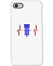 Racing Heartbeat US Flag Phone Case tile