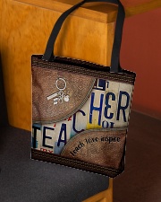 Teacher Teach Love Inspire Leather Pattern Print All-over Tote aos-all-over-tote-lifestyle-front-02