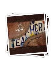 Teacher Teach Love Inspire Leather Pattern Print Sticker tile