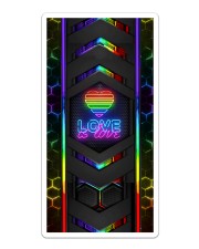 Lgbt Love Is Love Neon Phone Case Sticker - Single (Vertical) thumbnail