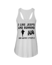 i-like-jeeps-and-running-and-maybe-3-people Ladies Flowy Tank tile