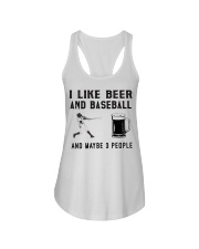 I-like-Beer-and-Baseball-And-Maybe-3-people Ladies Flowy Tank tile