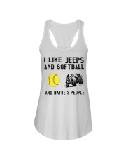 I-Like-Jeeps-And-Softball-And-Maybe-3-People Ladies Flowy Tank tile