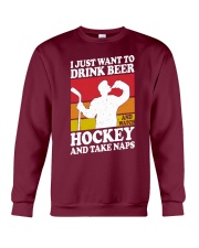 Hockey-Drink-Beer Crewneck Sweatshirt tile