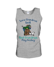 Some-Grandmas-knit-Real-Grandmas-Play-Hockey Unisex Tank tile